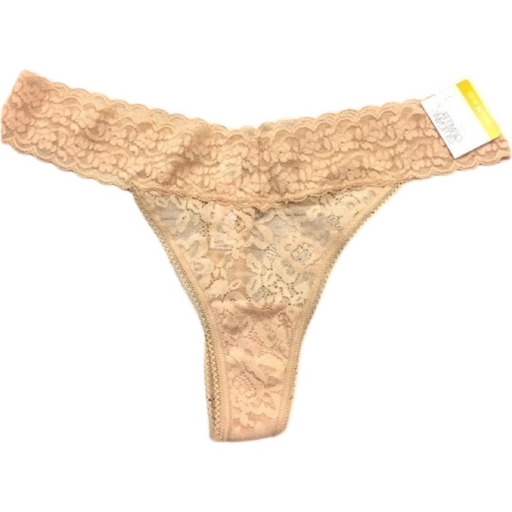 Gilligan & OMALLEY Lace Thong Panty Women’s SIZE Medium 8-10 Beige NEW